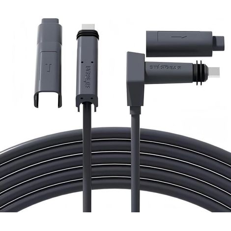 Câble Starlink SPX 75FT/23 Kit satellite rectangulaire V2 Câble de remplacement, extension avec embout anti-poussière Accessoires Starlink Gris étanche VITESSES JUSQU'À 1200 Mbps
