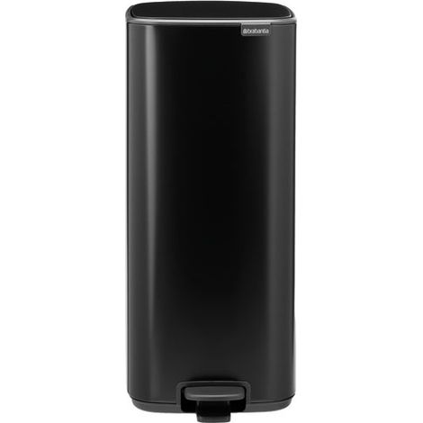 Poubelle à Pédale 30l Noire Mat Design élégant, Hygiène Sans Contact, Grande Capacité - Brabantia International Bv