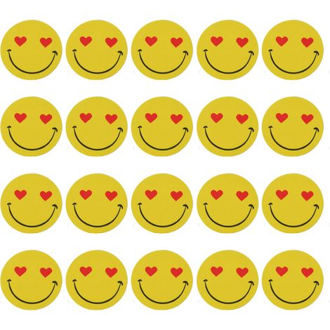 Autocollant de contrôle d'accès pour téléphone, compatible avec les autocollants NFC haute fréquence, avec des cœurs et des smileys. (1/5)