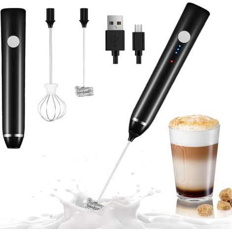 Mousseur à lait électrique - Fouet électrique - Mousseur à lait rechargeable USB - Mini mixeur sans fil - Mousseur à café (1/5)