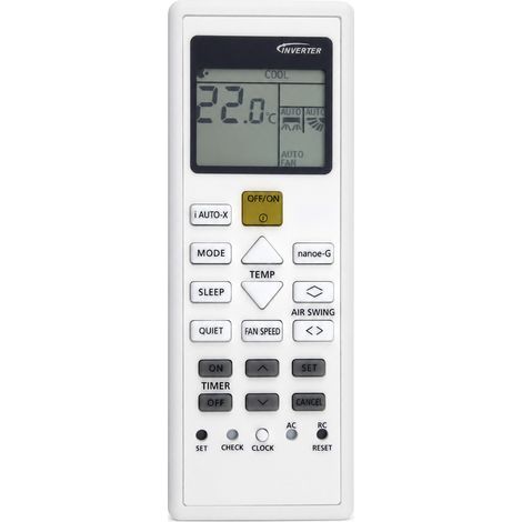 Mando a distancia para aire acondicionado compatible con Panasonic A75C15970, sin configuración (1/5)
