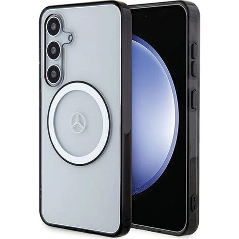 Coque rigide transparente Mercedes MEHMS24S23HUOKC S24 S921 avec logo MagSafe imprimé (1/5)
