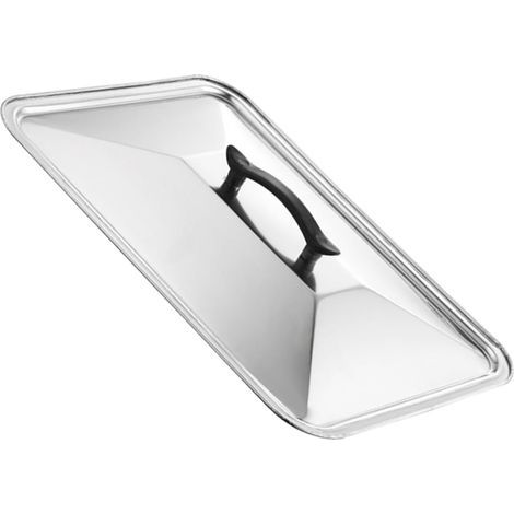 unidad de tapa para bandeja de parrilla de pescado, tapa para rociar sobre plancha, tapa para barbacoa, tapa para barbacoa, moldes para hornear, sartén, tapa rectangular (1/5)
