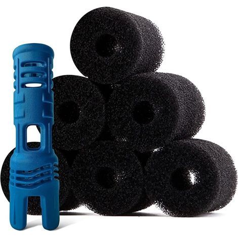 Buse Anti Projection Adaptable avec 8 brosses en Mousse pour Robot Piscine Polaris 280 équivalent Tail Sweep Pro TSP10P (1/4)
