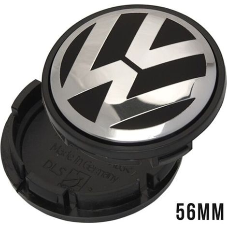 Lot de 4 - Volkswagen VW Fälgcentrumkapslar - Argent automobile 56 mm