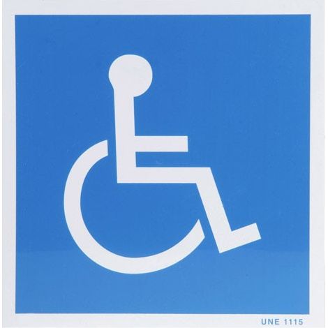 Poster disabili Blu bianco 21x21 cm.