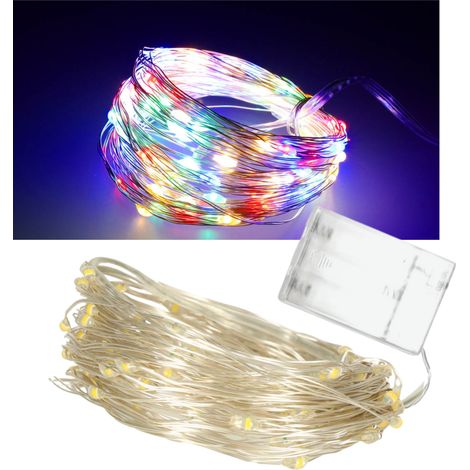 50 LED luci a filo multicolore micro luci a batteria (1/5)