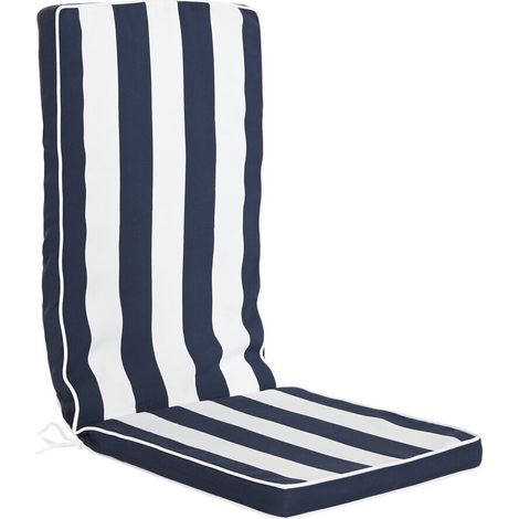DKD Home Decor Coussin Rayures Blanc et Bleu Marine (1/5)