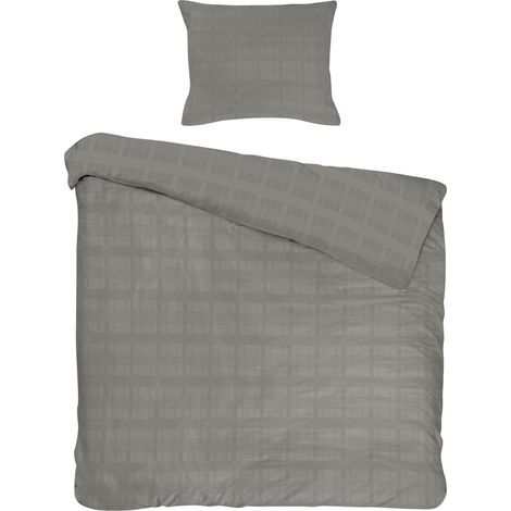 Biancheria da letto in cotone 140x200 Marsela Premium satin - raso grigio (1/5)