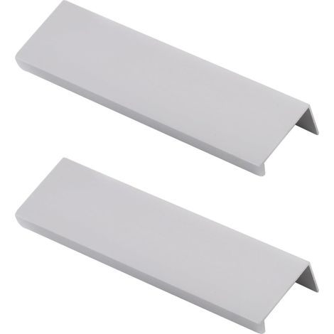 Lot de 2 poignées porte invisibles à bord dénudé, en aluminium (1/5)