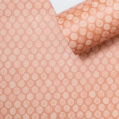 Burnt Orange Dot Wallpaper Smooth Circular Spot Geometric Pattern Paste The Wall (1/5)