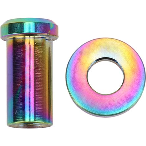 Convient aux écrous d'étrier de frein de vélo de route, écrous de fixation en alliage de titane et acier inoxydable en forme de C, avec rondelles, 15 mm, colorés. (1/5)