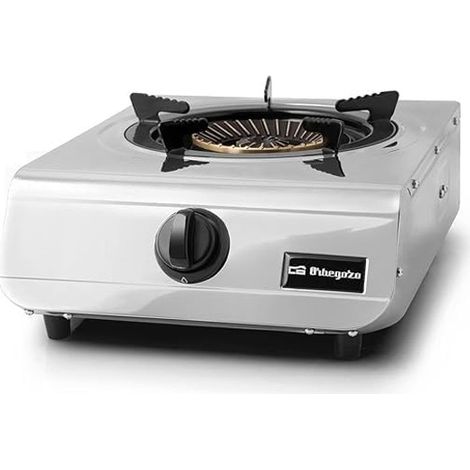 Fornello A Gas, Colore Nero, Acciaio Inox, Possibilità di Utilizzo Gas Butano o Propano, Bruciatore da 4,3 Kw (1/4)