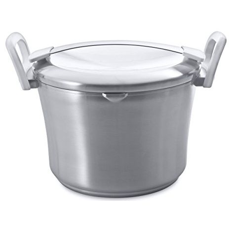 Berghoff 2303931 Auriga Acciaio Pentola Grande con Coperchio, Bianco, 5.4 L (1/2)