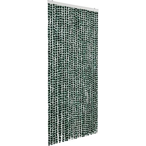 Moustiquaire,Rideau anti-moustique Vert et blanc 100x220 cm Chenille CFW78657 (1/5)