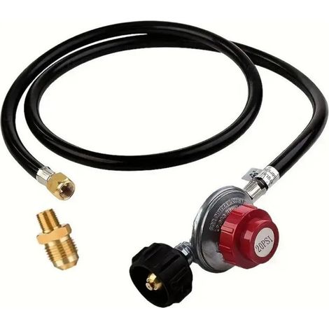 Détendeur à propane haute pression réglable (1,2 m - 1,4 bar), réchauds de camping, accessoires pour barbecue (1/5)