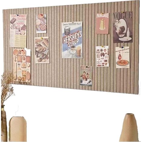Self-adhesive photo wall panels, felt and cork decorative board, wall board, acoustic board, for home & office, 60×120cm, brown