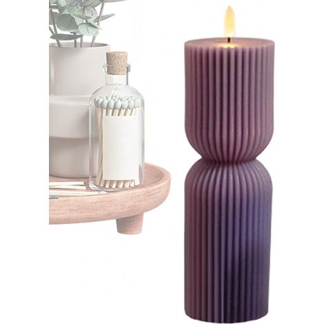 Bougie sans flamme - Centre de table artificiel à lumière chaude Bougie LED à piles - Idéale pour les fêtes, la table à manger, la chambre, le rebord de fenêtre, une étagère, la salle de bain, le yog (1/5)