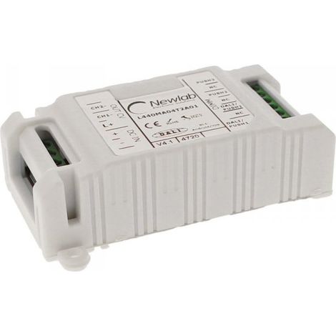NEWLAB Dimmer 2 Canali in Tensione 12V 24V 48V DALI PUSH BLE Uscita in PWM