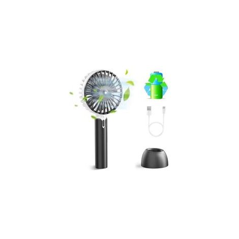 Tragbarer USB-Ventilator, kleiner tragbarer elektrischer Ventilator mit 3 Geschwindigkeitsstufen, Mini-Ventilator, kleine USB-Taschenlampe (Sommerventilator) (1/5)
