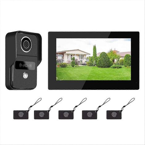 Interphone vidéo Tuya 7 pouces 1080p Wi-Fi 2 fils avec moniteur tactile et prise UE (1/5)