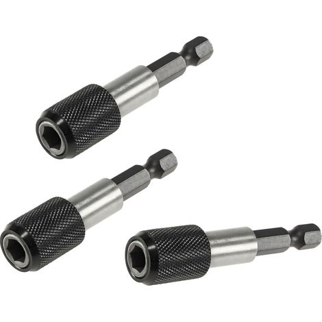 3er Set Schnellwechsel Magnet Bithalter 60mm (1/4)