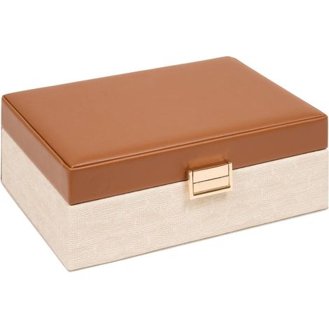 Joyero rectangular «Whisky», 17 x 23 cm, color beige - Atmosphera créateur d'intérieur (1/4)