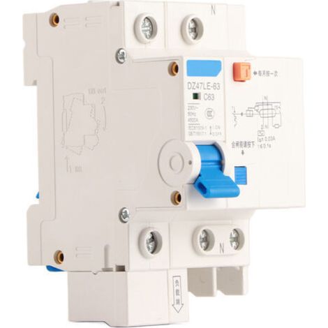 Aiperq DZ47LE63 1p N C63 Disjoncteur différentiel différentiel 230V 63A 30mA