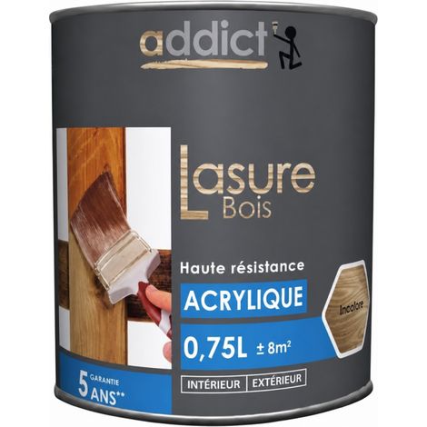 Lasure Acrylique Addict Incolore Protection Bois Durable Et Invisible - Addict