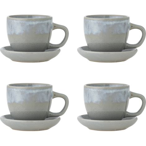 Bloomingville - Brenta Cup with Saucer - Blue