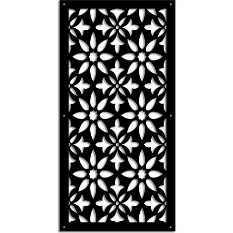 LANCERS - Panneau ajouré en PVC - Brise-soleil - Dimension : 50x150 cm - Couleur : noir
