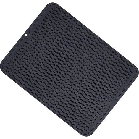 Tappetino scolapiatti, 30 x 40 cm, tappetino asciugapiatti, tappetino in silicone, tappetino per lavare i piatti, tappetino da piano di lavoro, tappetino in silicone resistente al calore, tappetino da (1/5)