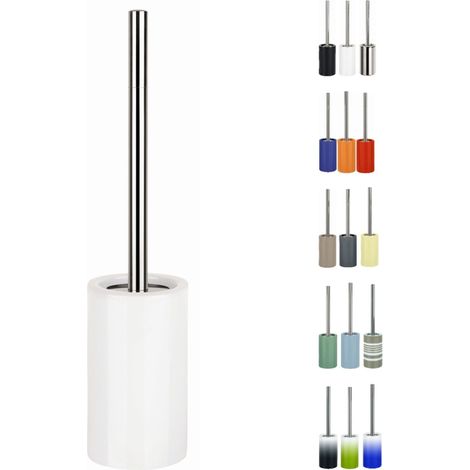 Brosse WC Porte-Balai Toilette Pot à Balai Modèle Tube Permet Un Nettoyage Efficace Design Moderne et Finitions élégantes Facile à Nettoyer Solide et fiable Blanc (1/3)