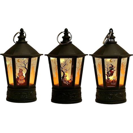 Lampe à main d'Halloween, décoration d'Halloween, bougie électronique LED, ambiance fantôme, lampe à vent