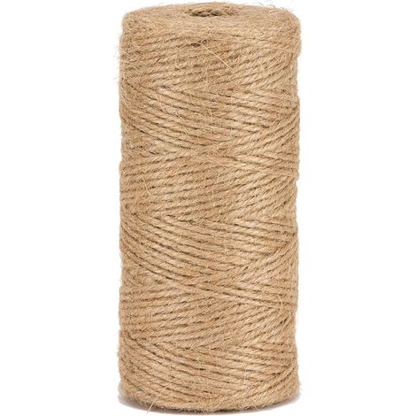 String of jute natural in hemp, ideal for the gifts, the diy, the decoration and the gardening, 1,5 mm/200 meters (1/5)