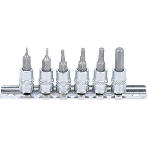 Embouts cles 6 pans males bgs carre 1/4 chrome vanadium / 1,5 - 6 mm (1/2)