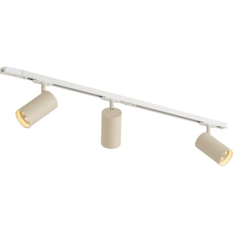 QAZQA Modern Track Lighting System with 3 Spotlights White with