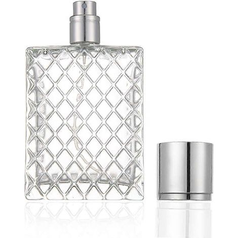 Flacon vaporisateur de parfum rechargeable de 100 ml (3,4 oz), grand format, vaporisateur cosmétique à brume fine, récipient en verre transparent vide pour huiles essentielles, idéal pour les voyages. (1/5)