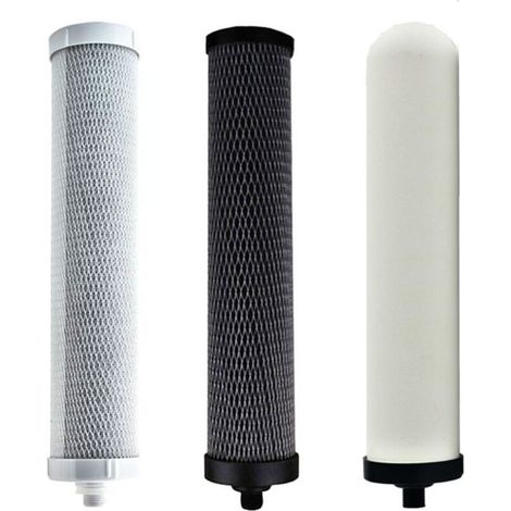 3-Piece Desktop Air Purifier Filter Set, Activated Carbon Filter and Ceramic Filter for 3-Stage Filter/Purifier Parts (1/4)