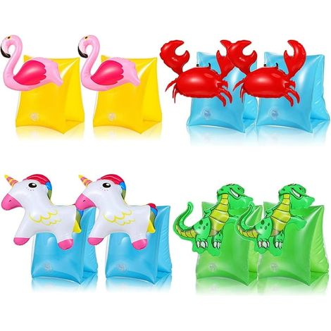 Bracelets de natation gonflables pour enfants, lot de 8, manchons de piscine flottants, brassards d'eau en forme de dessin animé, aides d'apprentissage pour sports aquatiques, entraînement à la nage p (1/5)