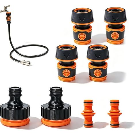 Lot De Raccords Tuyau D'Arrosage 19 Mm, Système Gardena, Pour Arrosage De Jardin, Lavage De Voiture Et Usage Domestique (1/5)