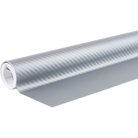 Lámina de carbono 3D plateada de 30 cm x 150 cm amio-02600 (1/3)