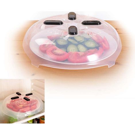 Magnetic Microwave Splatter Cover, Microwave Plate Protector Cover with Steam Vent 11.8 Inch