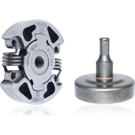 Ensemble embrayage et cloche d'embrayage pour débroussailleuses Stihl FS38, FS40, FS45, FS50, FS55, FS70 et autres séries, pignon d'accessoire avec tambour d'embrayage (pièces détachées). (1/4)