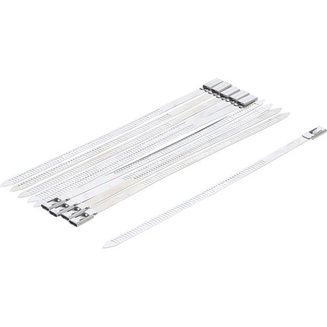 Assortimento fascette per cavi acciaio inox inossidabili 7,0 x 200 mm 10 pz.