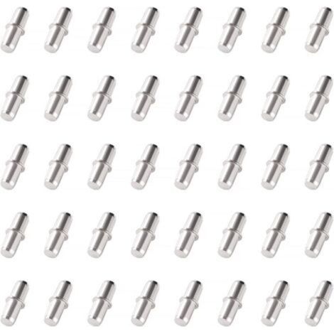 40 clous et supports d'étagères de 20 x 6 mm, adaptés aux armoires de cuisine et aux bibliothèques. (1/5)