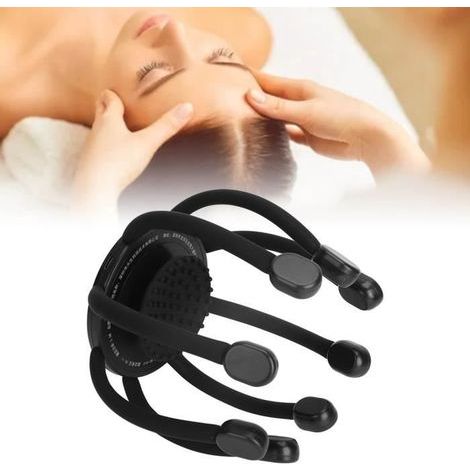 Electric Scalp Massager with 4 Massage Modes - 8 Claws - Black (1/4)