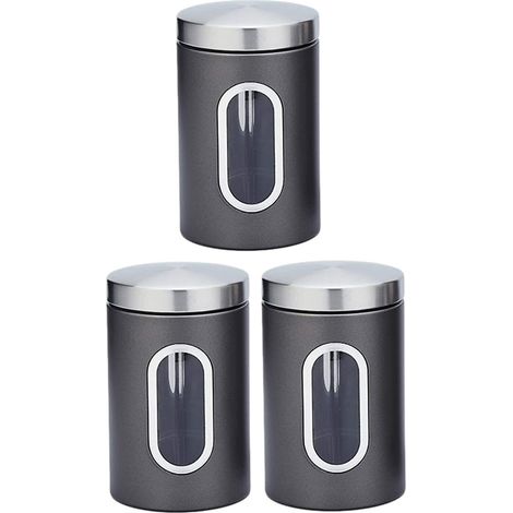 Boîte de rangement en acier inoxydable pour le café, le sucre, pour une organisation optimale de la cuisine et du plan de travail.-AquaForge (1/5)