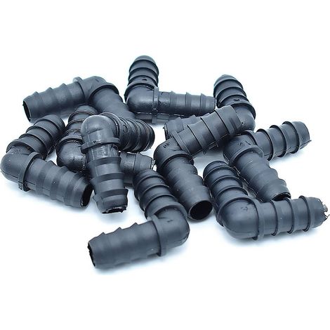 Lot de 10 coudes cannelés 16x16 pour micro irrigation
