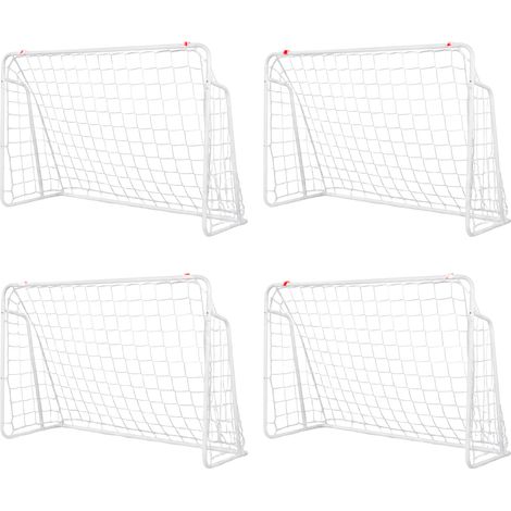 Portable Football Goal Steel Frame Durable PE Net Lightweight, 4-Pack (1/5)